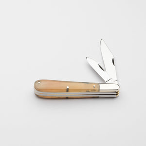 Twin Gentleman's Clip Point - 67mm Clip & Pen Blades - Rams Horn Handle