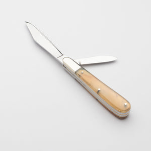 Twin Gentleman's Clip Point - 67mm Clip & Pen Blades - Rams Horn Handle
