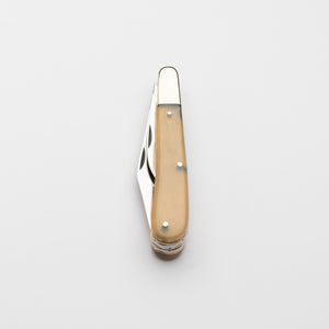 Twin Gentleman's Clip Point - 67mm Clip & Pen Blades - Rams Horn Handle