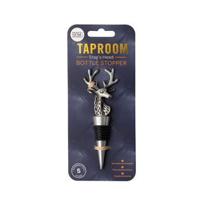 Taproom Stag Wine Stopper - Pewter